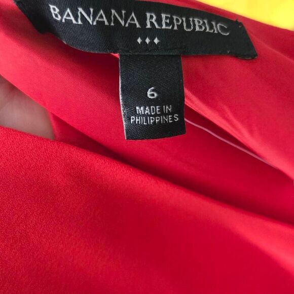 Banana Republic Women's Dress Size 6 Sleeveless Ruffle Hem V-Neck - Picture 7 of 8